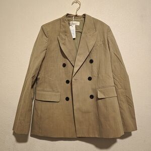 Double-Breasted Tan Blazer